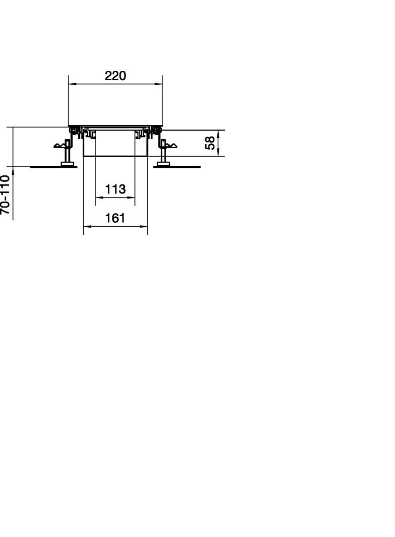 tehalit.BK Kanał współpoziomy wanna stalowa BKWD 200x(70-110)mm stal BKWD200070 HAGER
