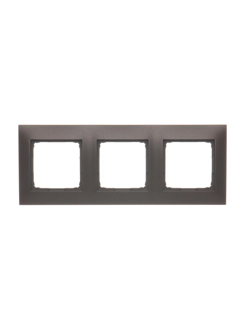 Simon 54 Premium Ramka 3-krotna PREMIUM do puszek karton-gips IP20 / IP44 brąz mat DRK3/46 KONTAKT