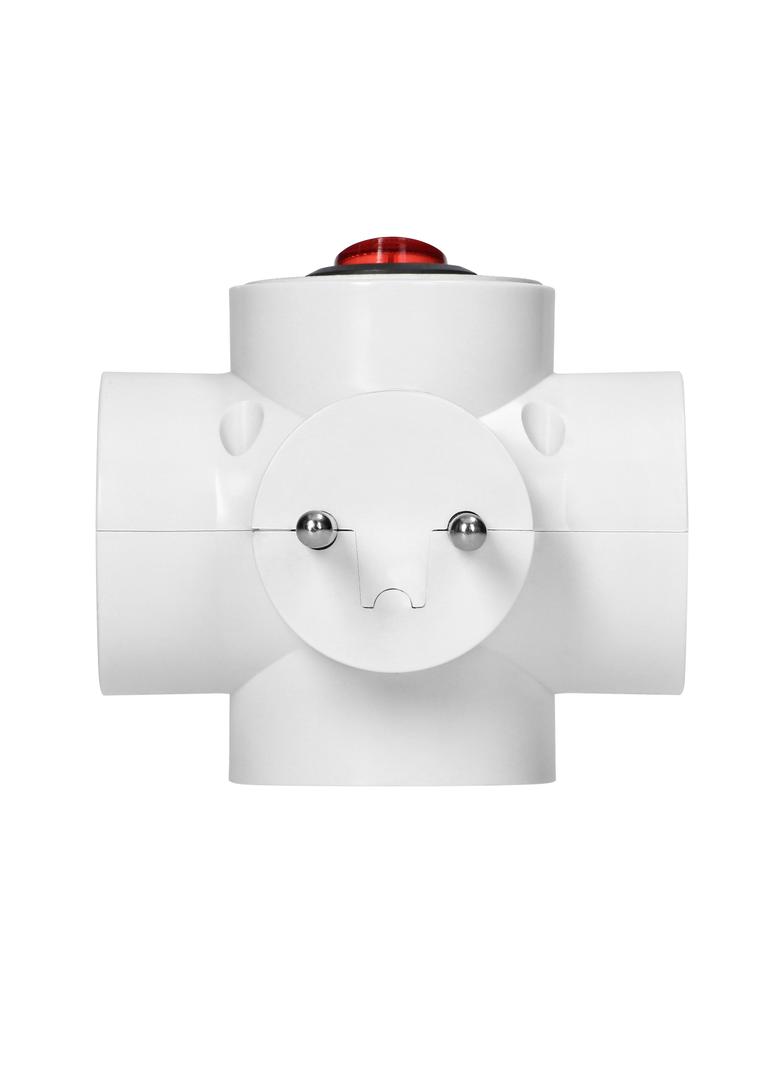 Rozgałęźnik 3x2P, z wyłącznikiem