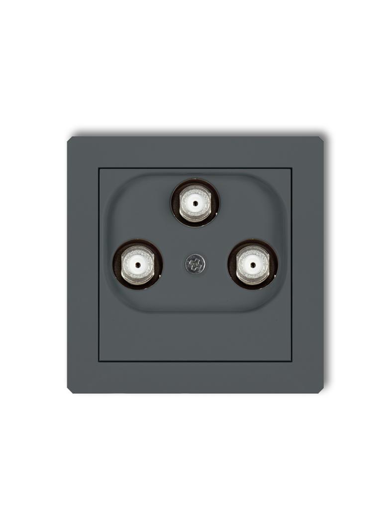 DECO Mechanizm gniazda multimedialnego 3F DATA (UPC) grafitowy mat
