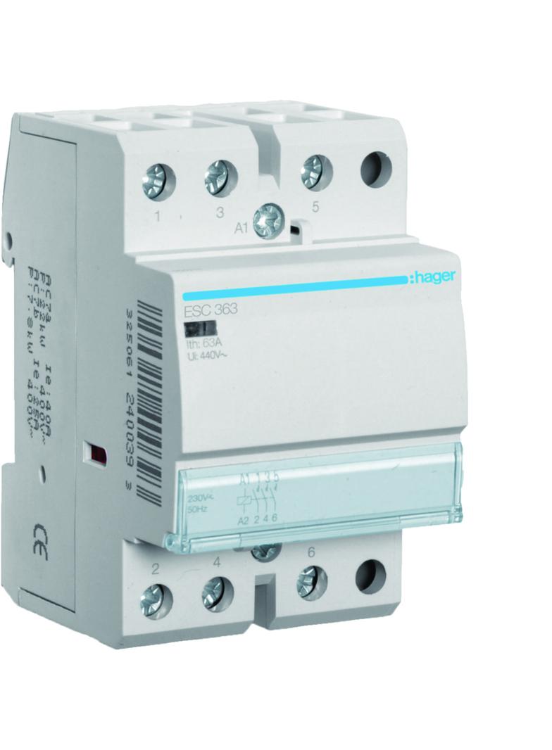 Stycznik modułowy 230V AC 3Z 63A AC-7A B ESC363 HAGER