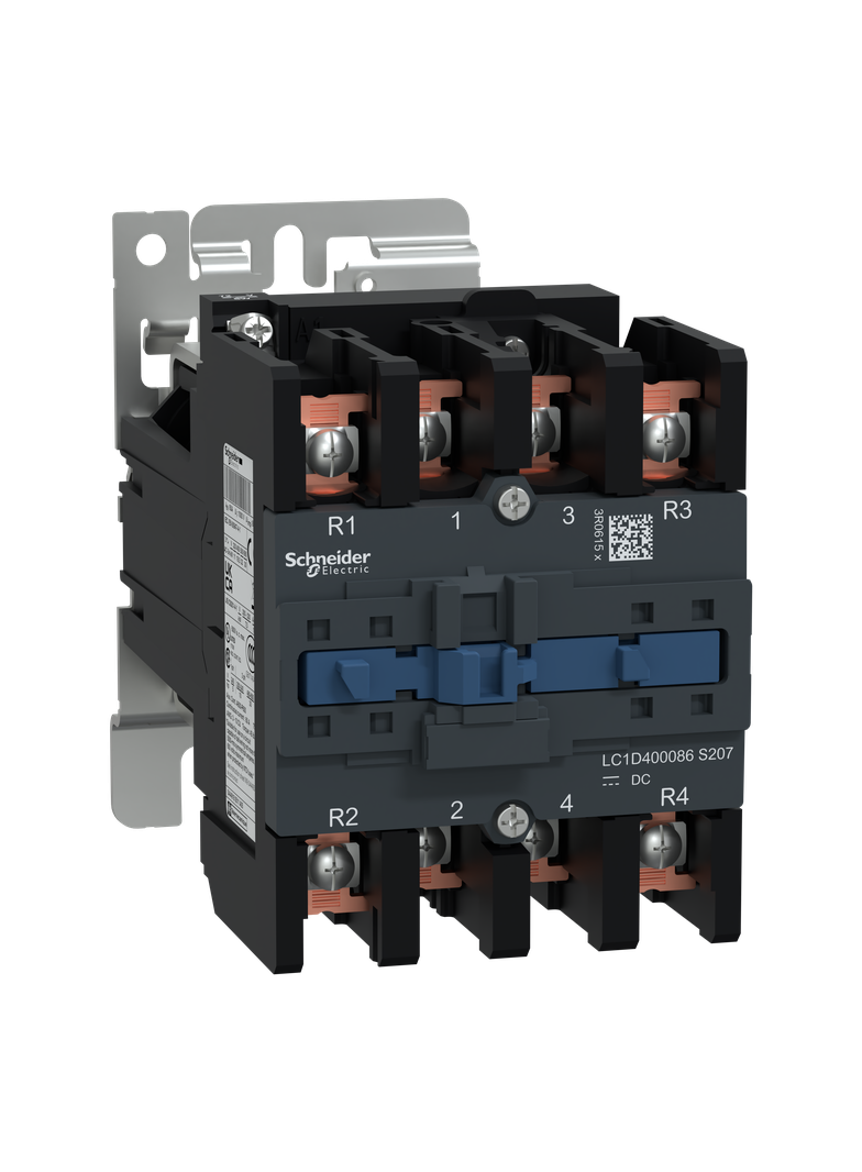 Stycznik mocy TeSys D AC1 60A 4P 2NO 2 NC kolejowy cewka 72VDC LC1D400086SWS207 Schneider