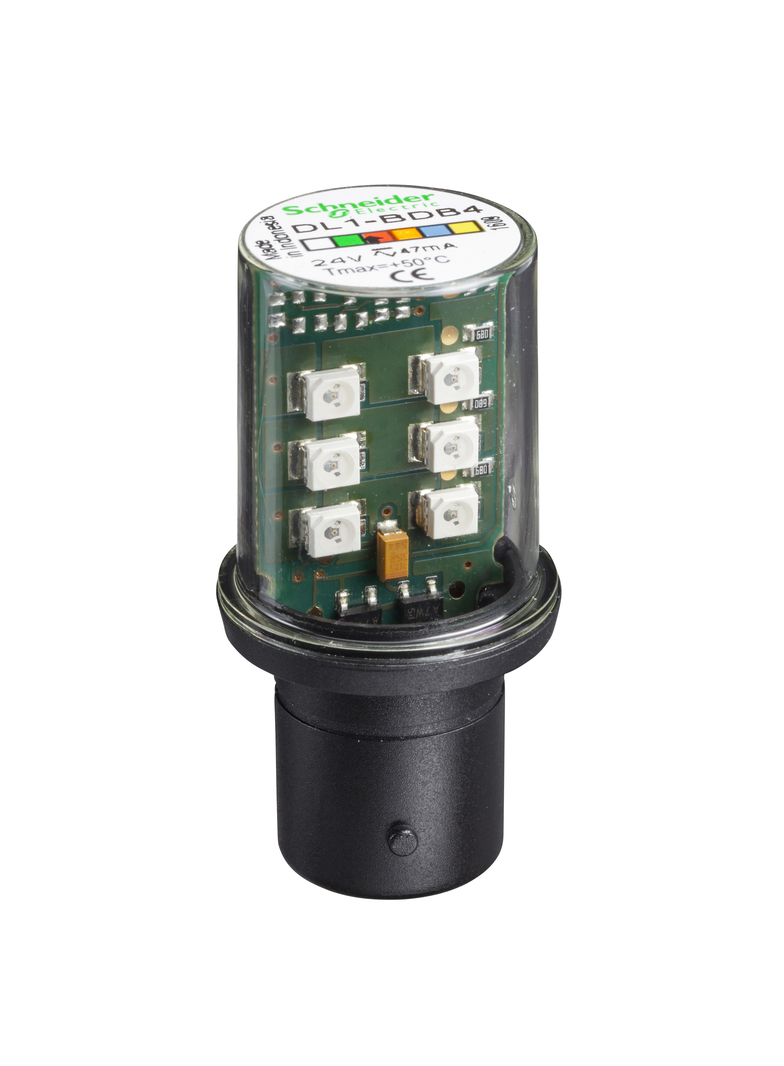 Harmony XVB Dioda LED czerwona 24V, podstawa mocująca BA 15D