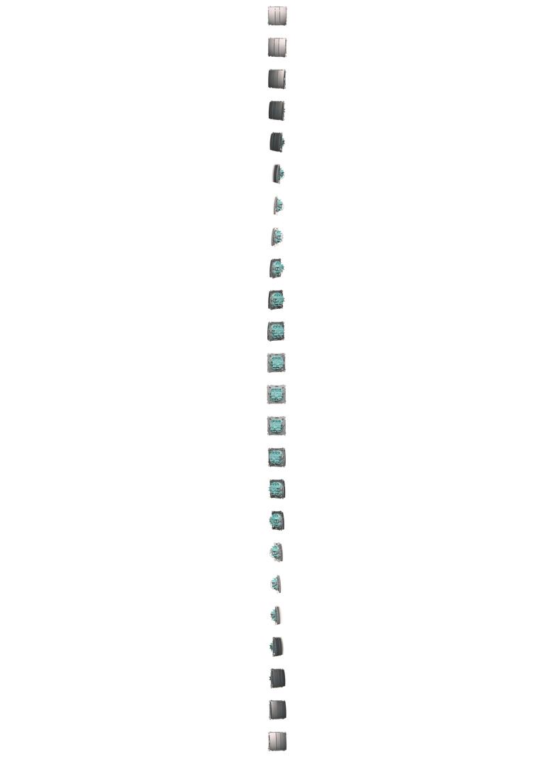 Simon Basic Przycisk potrójny z podświetleniem LED 10A szybkozłączka stal inox