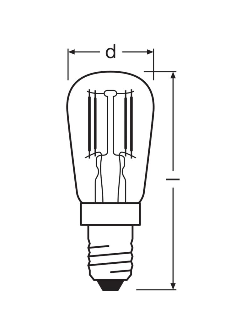 LED T26 25 CL 2,8W 865 230V FIL E14 LEDVANCE