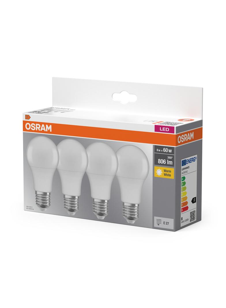 Lampa LED BASE Classicassic A60 8,5W/827 230V plastik E27 FS4 OSRAM