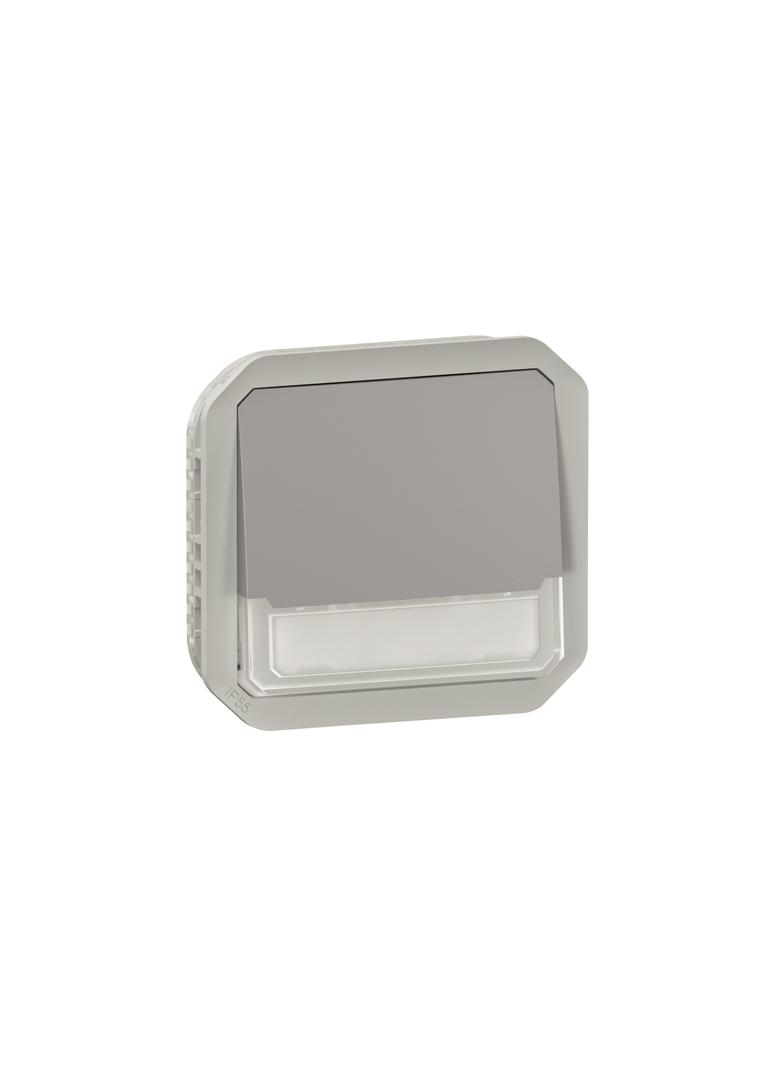 NOWE PLEXO - PRZY. NO/NC PODŚWI. Z UCHWYT ETY. MECHANIZM. 10A- 250V~ SZARY