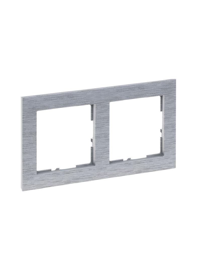 SUNO - Ramka - 2x, Aluminium szczotkowane, Legrand