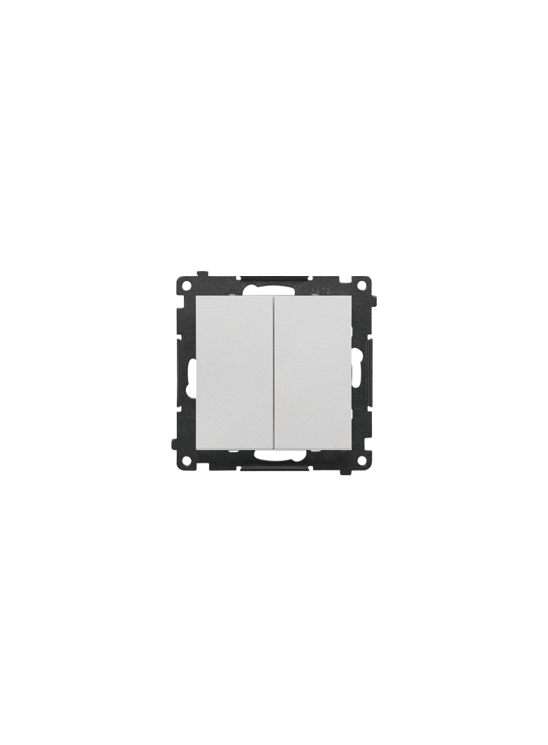 Simon 55 Łącznik krzyżowy podwójny z podświetleniem bez piktogramu szybkozłączka Aluminium mat TW7/2L2.01/X/143 KONTAKT