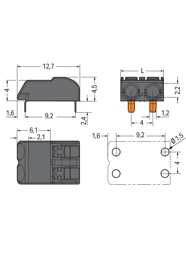 złączka THR do płytek drukowanych