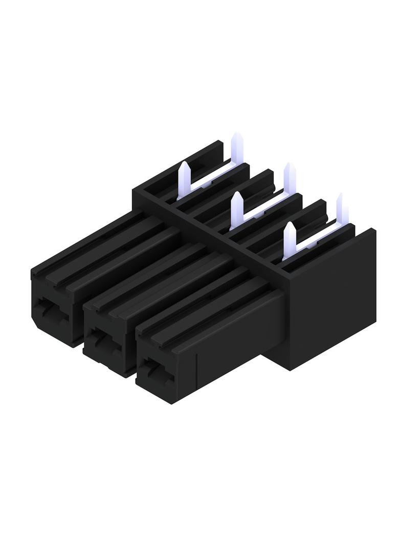 BVL 7.62HP/03/270 3.5SN BK BX Wtyki PCB (złącza płyty), 7.62 mm, Liczba biegunów: 3, kąt odejścia: 270° /100szt./ 1929310000 WEIDMÜLLER