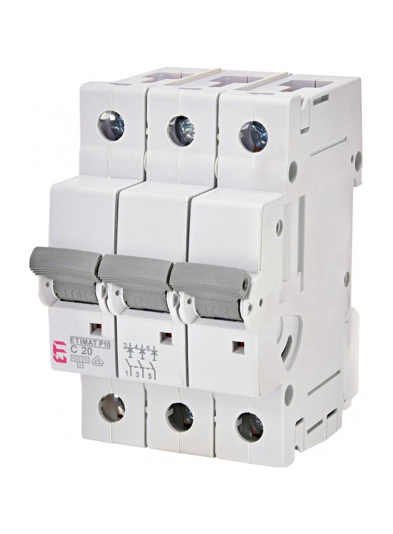 Wyłącznik nadprądowy MAT P10 3P C20A 272031102 ETI