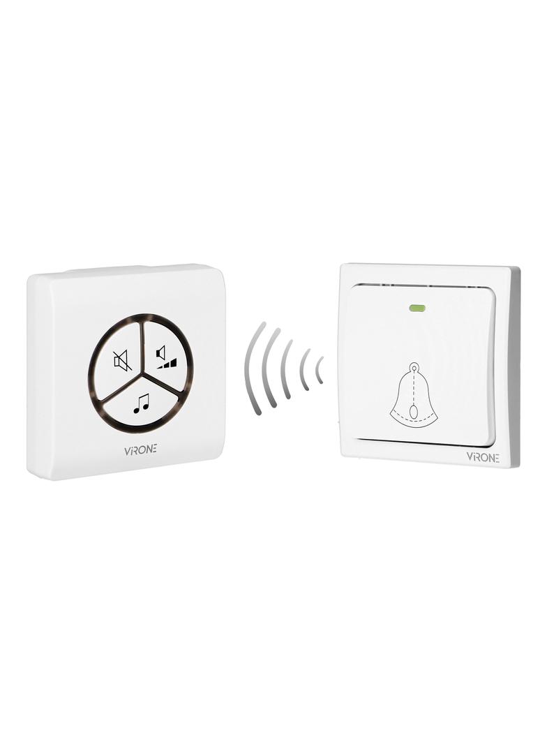 Dzwonek bezprzewodowy WAYO AC sieciowy bezbateryjny przycisk learning system 25 dźwięków 80m DB-3 OR