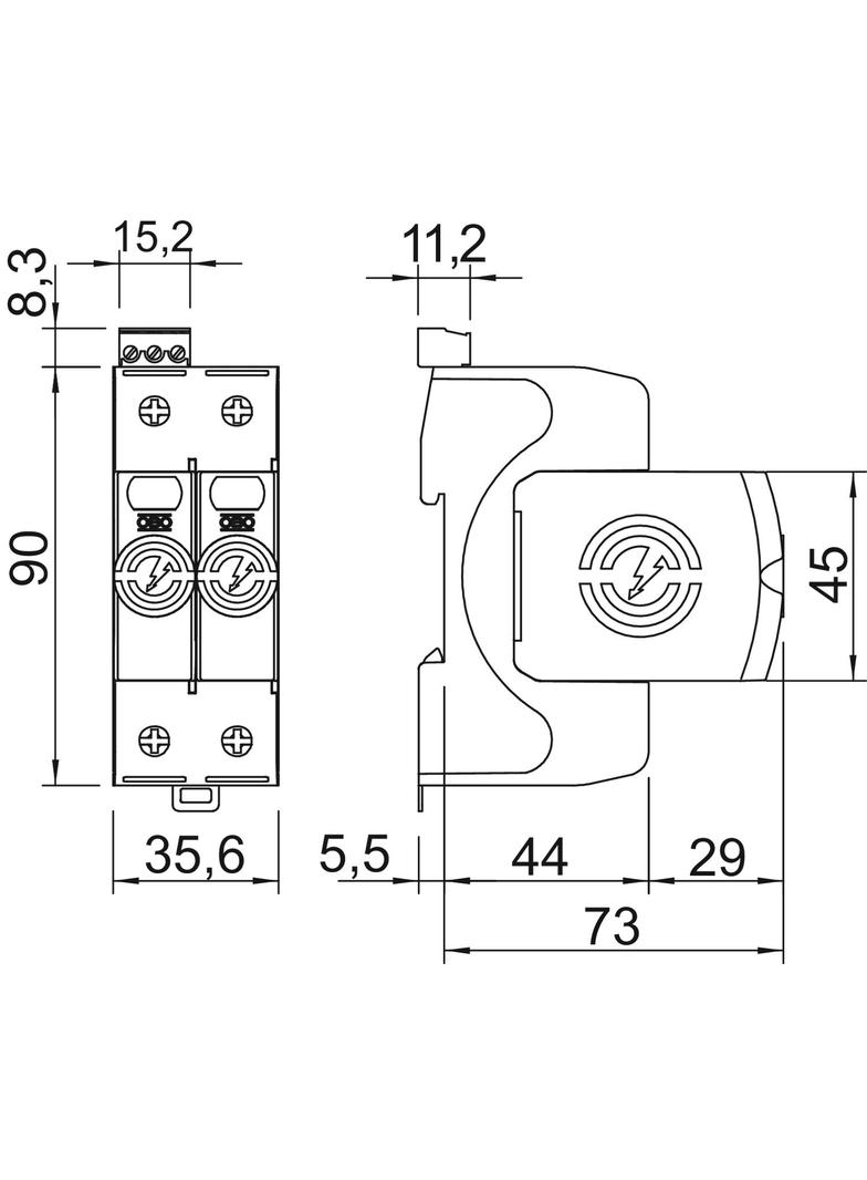 V20-2+FS-385, Ogranicznik przepięć V20