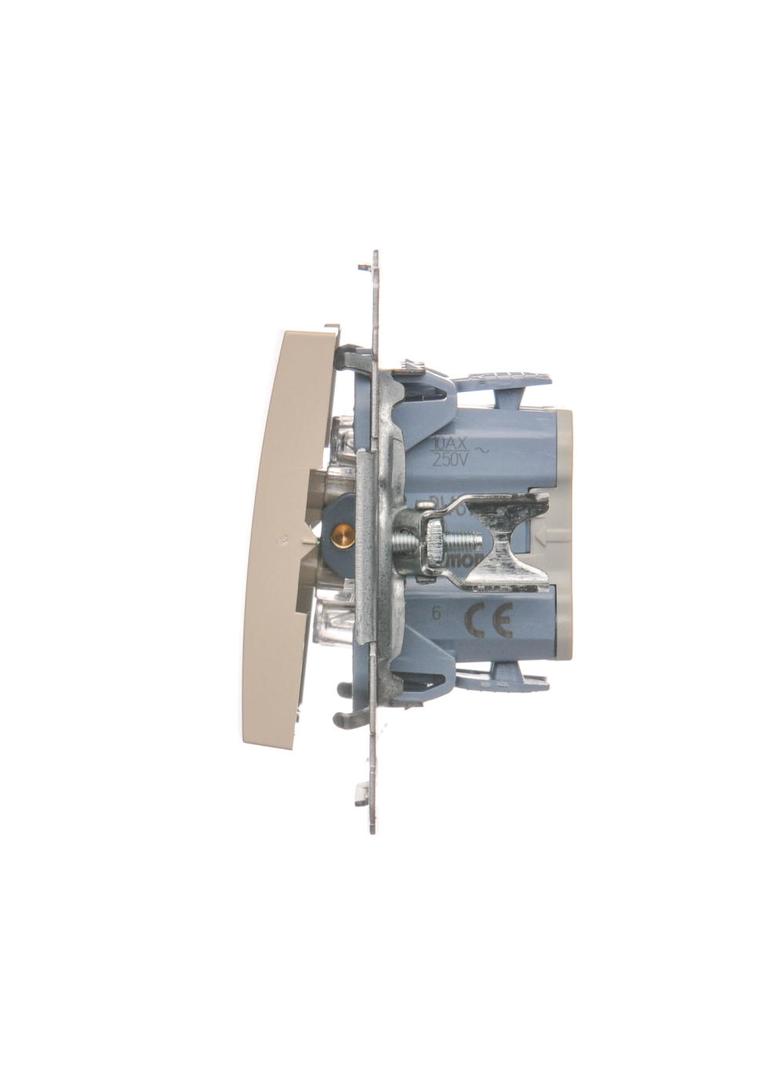 Simon 54 Łącznik schodowy 10A 250V szybkozłączka kremowy DW6.01/41 KONTAKT