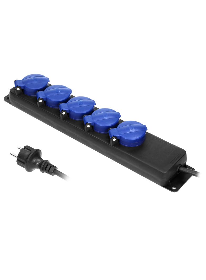 Przedłużacz warsztatowy bryzgoszczelny IP44 5 gniazda IP44 przewód gumowy H05RR-F 3x1,5mm2 OR-AE-131