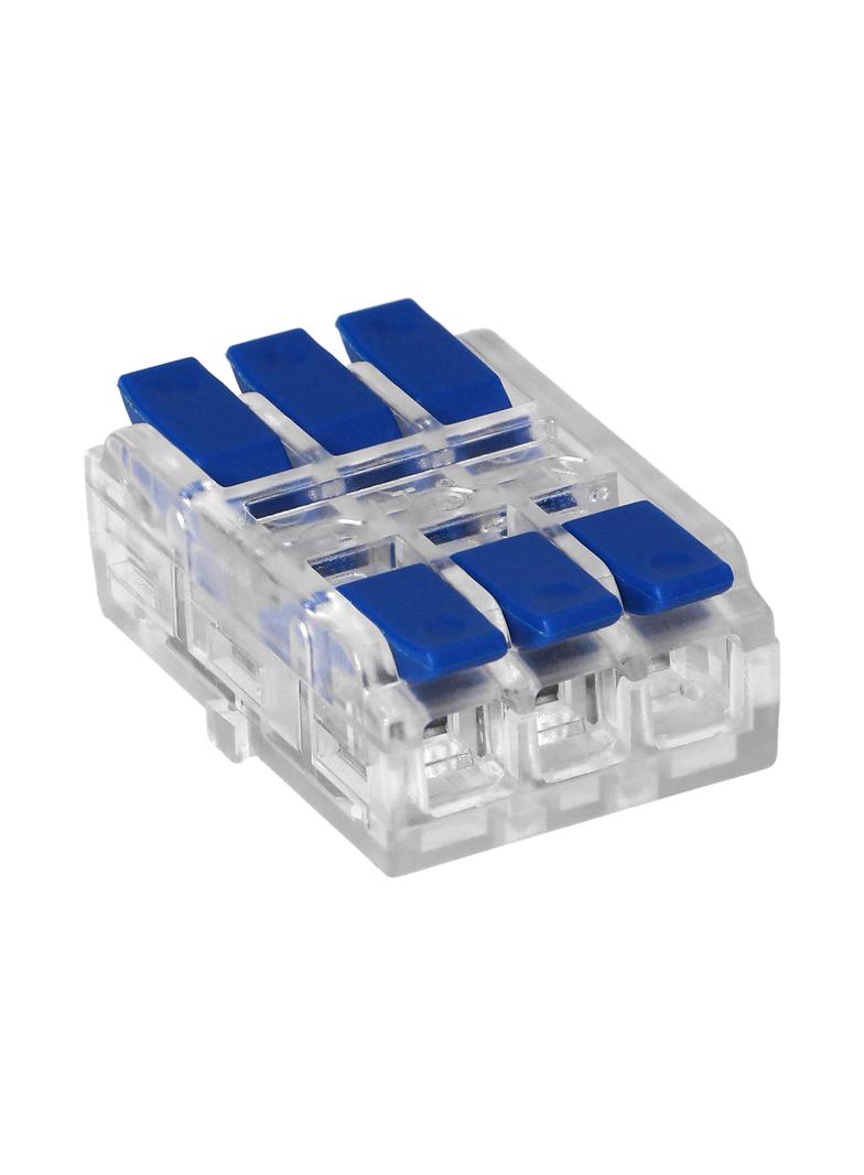 Złączka instalacyjna zaciskowa 3-przewodowa, dwustronna; na dowolny przewód 0,75-4mm2; IEC 250V/32A;