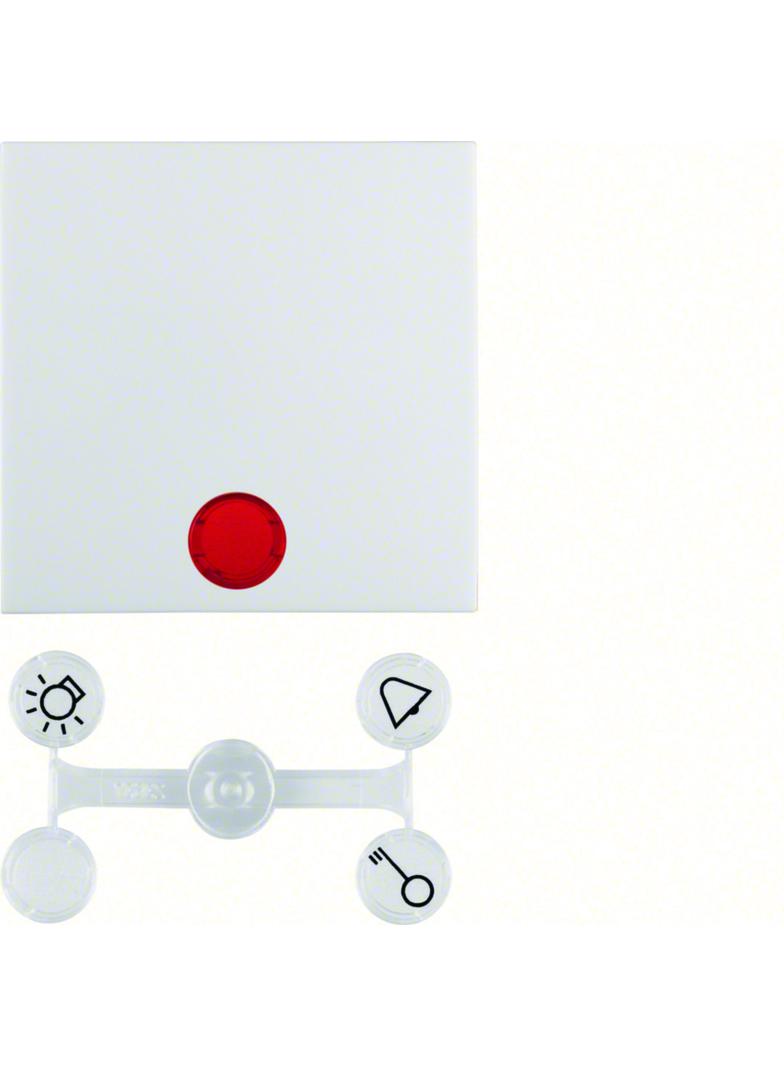 BERKER B.Kwadrat Klawisz z 5 dołączonymi soczewkami do łączników 1-klawiszowych biały 5316218999 HAG
