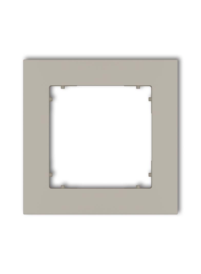 MINI Ramka pojedyncza kwadratowa z tworzywa taupe 60MR-1 KARLIK