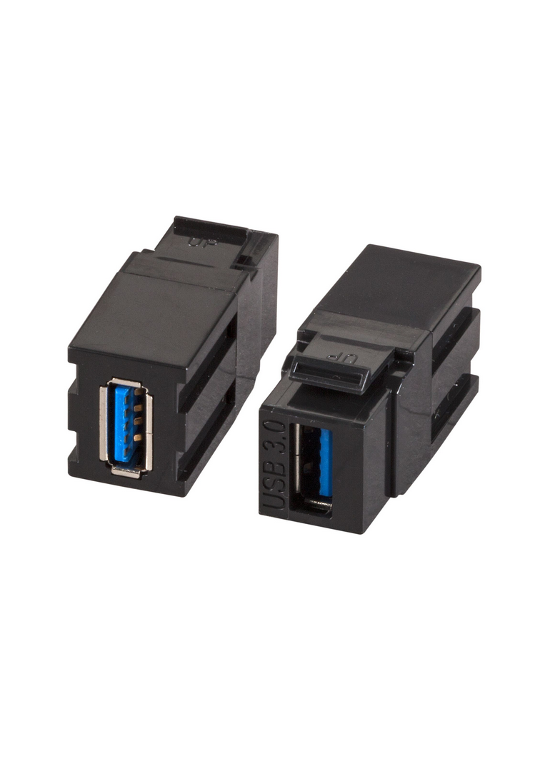Adapter Keystone Snap-In USB 3.0 typ A-A czarny