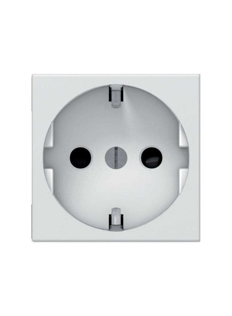 Mosaic Gn 2P+Z Schuko Podłączenie Przez Zaciski Śrubowe-2 Moduły Białe 16A-250V 077213 LEGRAND