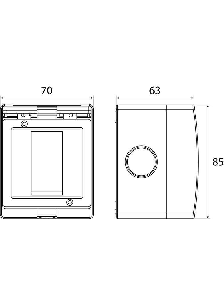 Przycisk pojedynczy natynkowy dzwonek PND IP55 /AQUA55/ OPATÓWEK