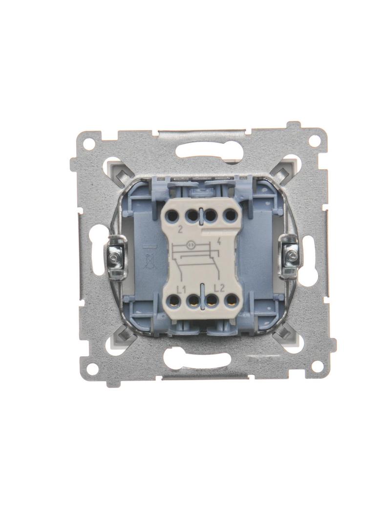 Simon 54 Łącznik krzyżowy z podświetleniem LED 10A 250V szybkozłączka biały DW7L.01/11 KONTAKT