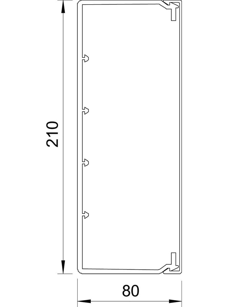 WDK 80210, KANAŁ ŚCIENNY I SUFITOWY, 80X210X2000