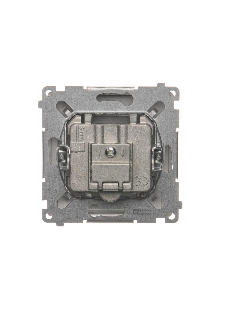 Simon Basic Gniazdo antenowe R-TV przelotowe 10 dB 1x wejście: 5–862 MHz stal inox