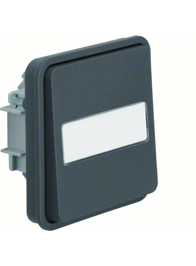 BERKER W.1 Łącznik uniwersalny z podświetlanym polem opisowym IP55 szary 30863535 HAGER