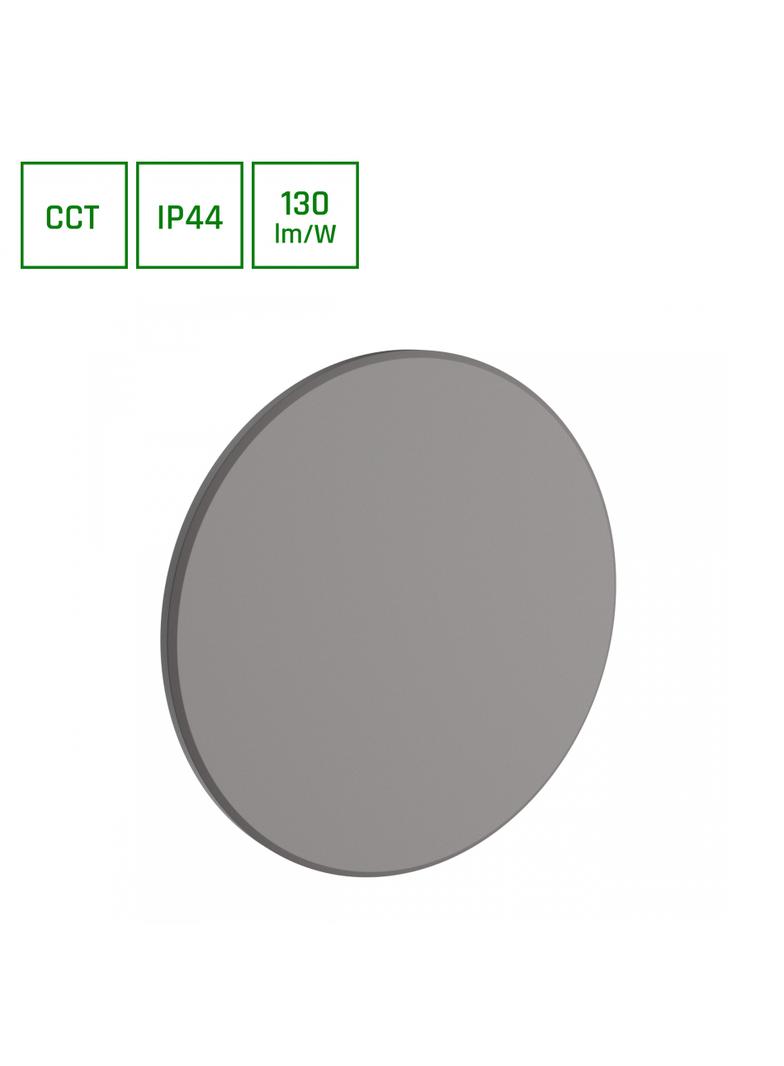 PIATTA 18W CCT 230V IP44 250x47MM SZARY OKRĄGŁA ELEWACYJNA