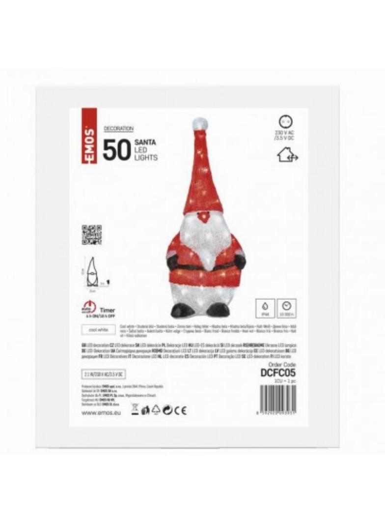 Dekoracje - 50 LED skrzat 61 cm, zimna biel, IP44, timer