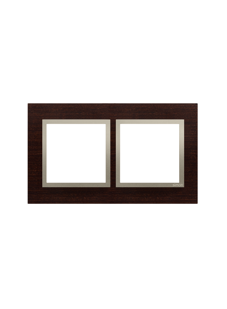 Simon 54 Nature Ramka 2-krotna Nature-Drewno ZŁOTE WENGE IP20/IP44* (*IP44-należy zastosować zestaw uszczelek DUN2) DRN2/85 KONTAKT