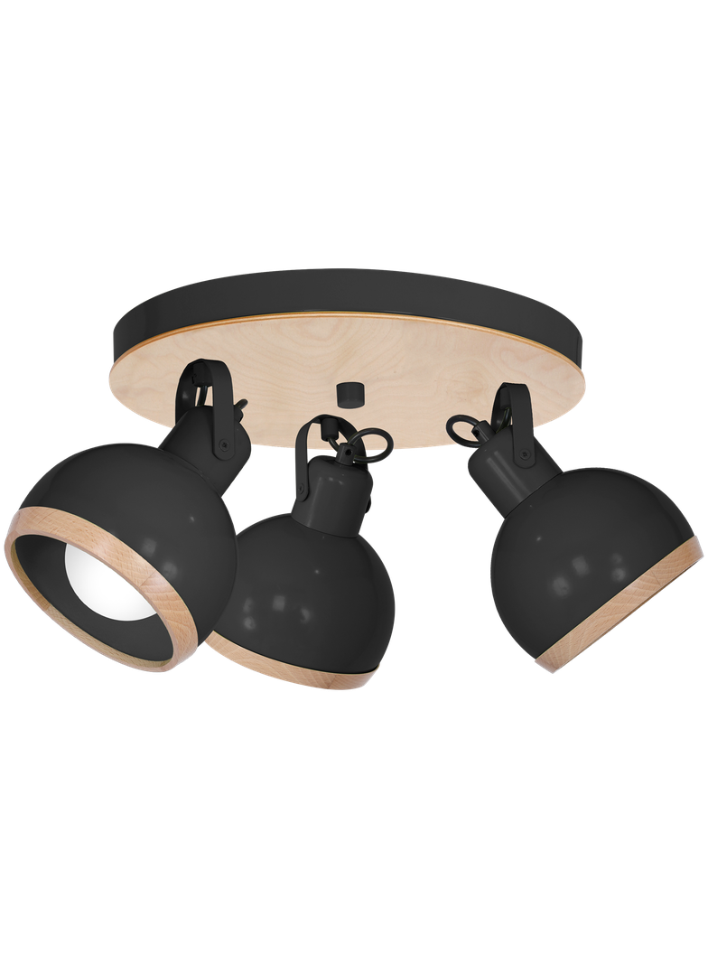 plafon (reflektorki) Oval Black 3xE27 MLP8659 Milagro