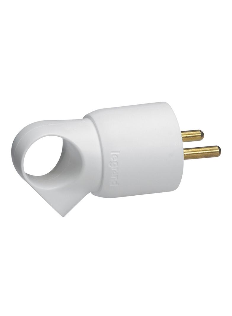 Wtyczka 2P+Z 16A Plastikowa Biała Z Pierścieniem Helmo 050103 LEGRAND
