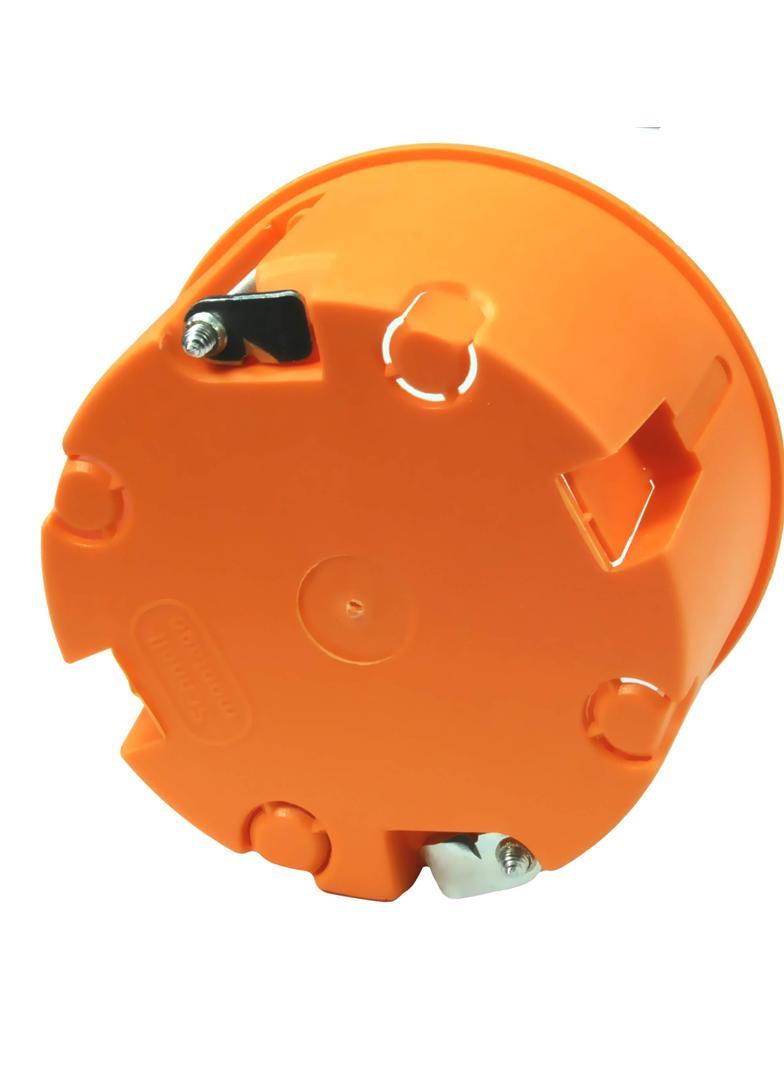 E135 Puszka do pustych ścian 60mm, płytka, głebokość 35 mm - kolor pomarańczowy