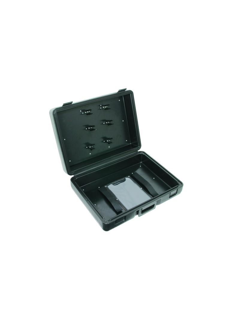 Kufer z tworzywa sztucznego 565x410x170 mm, pusty, na zaciski do drążków uziemiających fi 30/40 mm