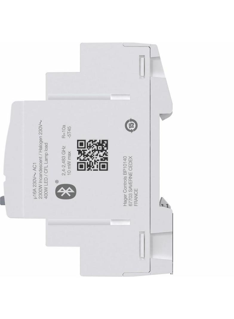 Wielofunkcyjny zegar cyfrowy z Bluetooth, 16A, 4-krotny EGN400 HAGER