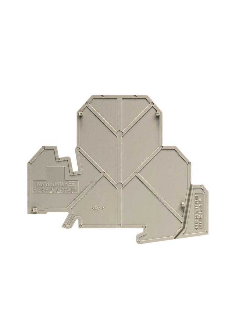 WAP WDK 2.5N/TR-DU Płytka końcowa (styki), 80.35 mm x 1.5 mm, Ciemnobeżowy /50szt./ 1839850000 WEIDMÜLLER
