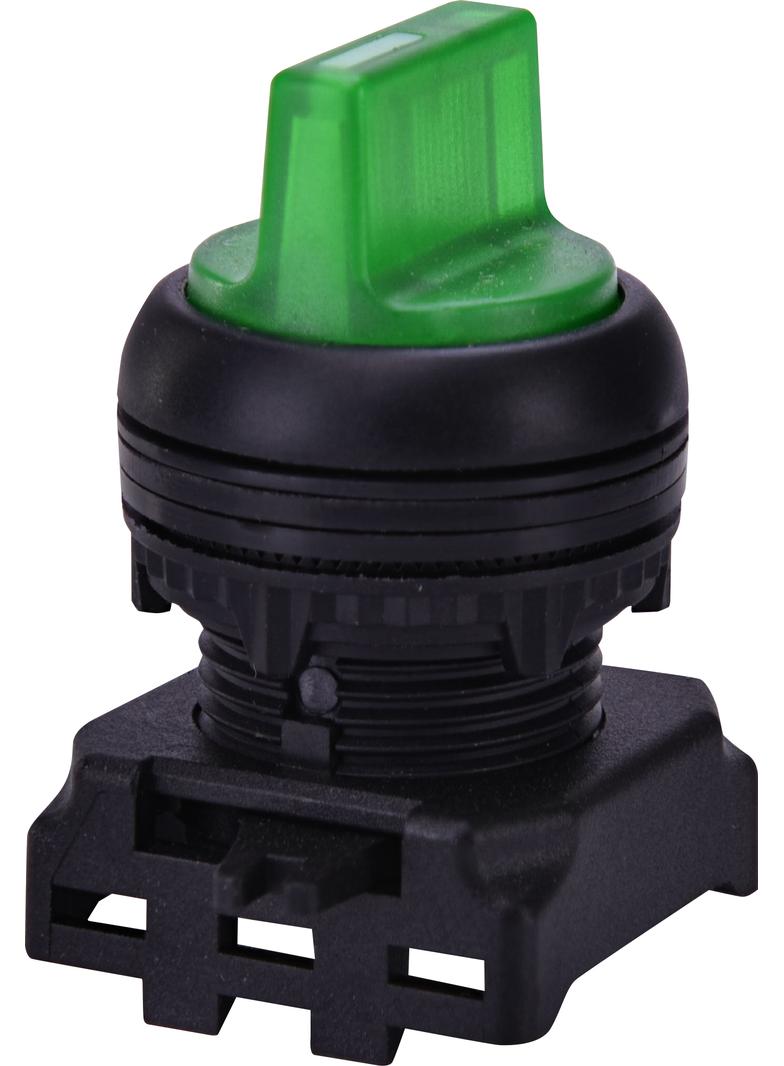 EGS3I-NN-G - Napęd pokrętny piórkiem 3 położeniowy, bez powrotu, podświetlany -Zielony