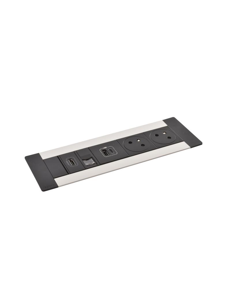INCARA: MULTILINK - 2X2P+Z / USB A+C / RJ45 / HDMI - 2,0 M-METAL, Legrand