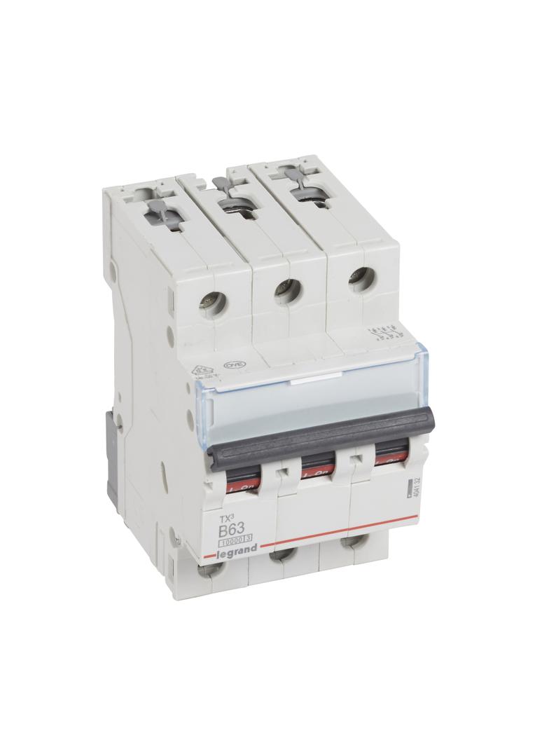 WYŁĄCZNIK NADPRĄDOWY S 313 3P B 63A 10000A SERII TX3, Legrand