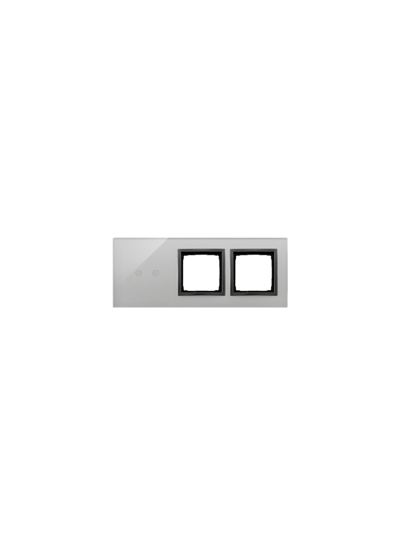 Simon 54 Touch Panel dotykowy S54 Touch 3 moduły 2 pola dotykowe poziome + 2 otwory na osprzęty S54 burzowa chmura DSTR3200/72 KONTAKT