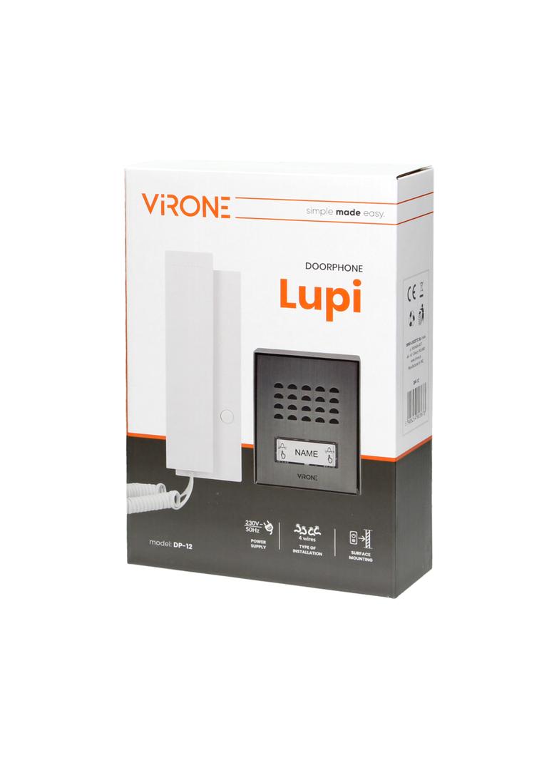 Zestaw domofonowy jednorodzinny natynkowy LUPI DP-12 ORNO