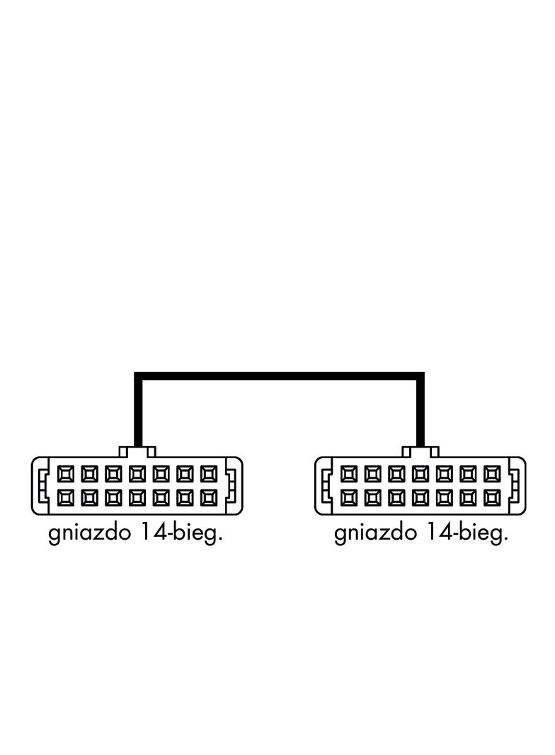 przewód taśmowy 14-bieg./14-bieg. 1m