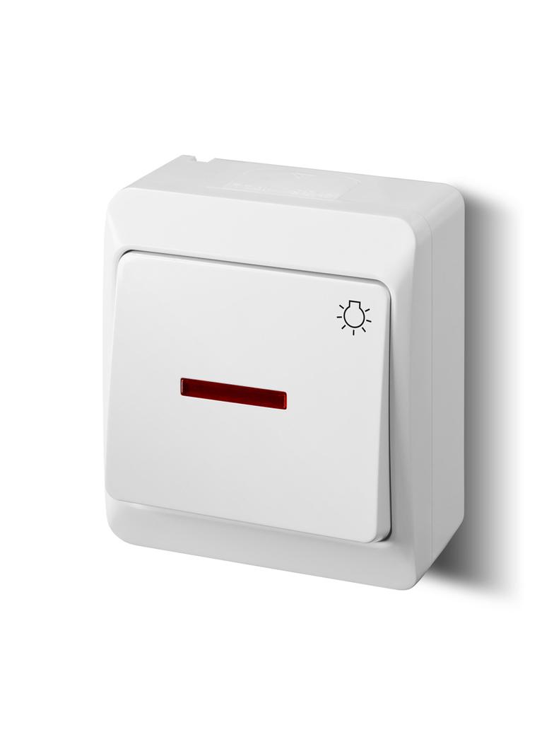 HERMES Łącznik "światło" z podświetleniem IP44