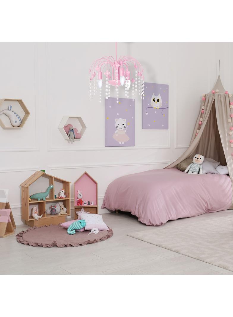 Milagro plafon Laura 3xE14 różowy MLP1137