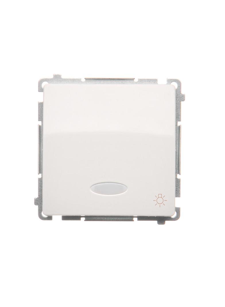 Simon Basic Przycisk światło z podświetleniem LED na 24V 10A 24V szybkozłączka biały