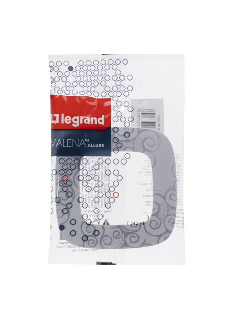 Valena Allure Ramka Pojedyncza Arabeska Chrom 754341 LEGRAND