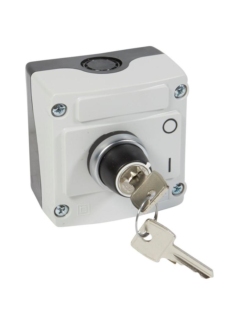 PUSZKA Z PRZYCISKIEM 2P+1NO GŁÓWKA Z KLUCZEM NR 455 W 2 POZYCJACH, Legrand